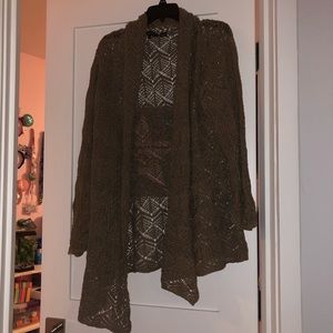 Jeanne Pierre light brown long knitted sweater